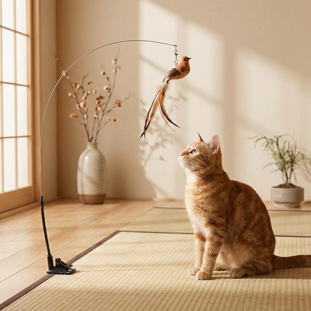 Bouncy Feather Wand Toy